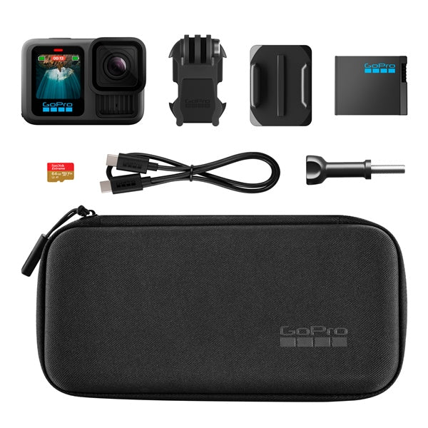 GoPro Hero13 Black Camera Bundle with MicroSD Card and Case