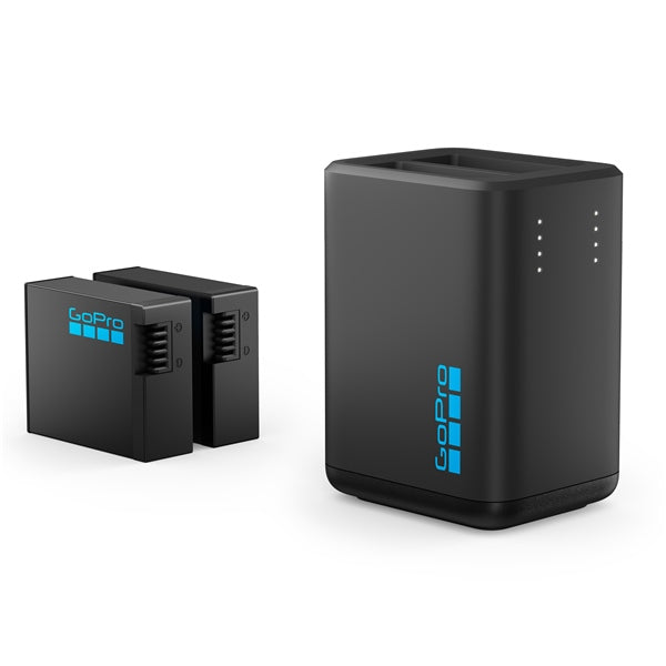 Go-Pro Dual Battery Charger & Batteries for Hero13 Black