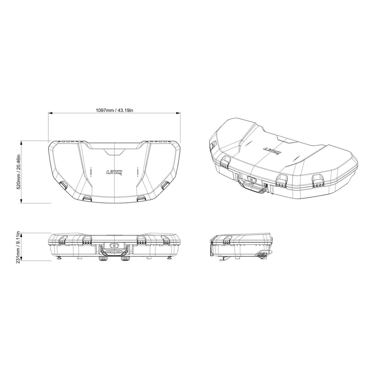 Coffre à profil bas Can-Am LinQ (63 L) | Canyon