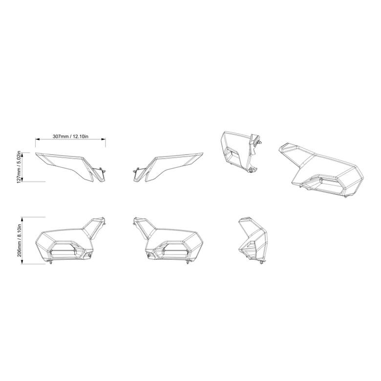 Déflecteurs d'air latéraux Can-Am Adventure ｜ G3 (sauf XMR)