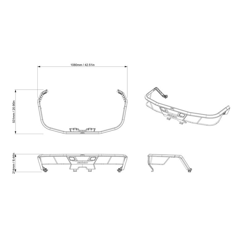 Extension de porte-bagages arrière Can-Am LinQ ｜ G3 (sauf XMR)