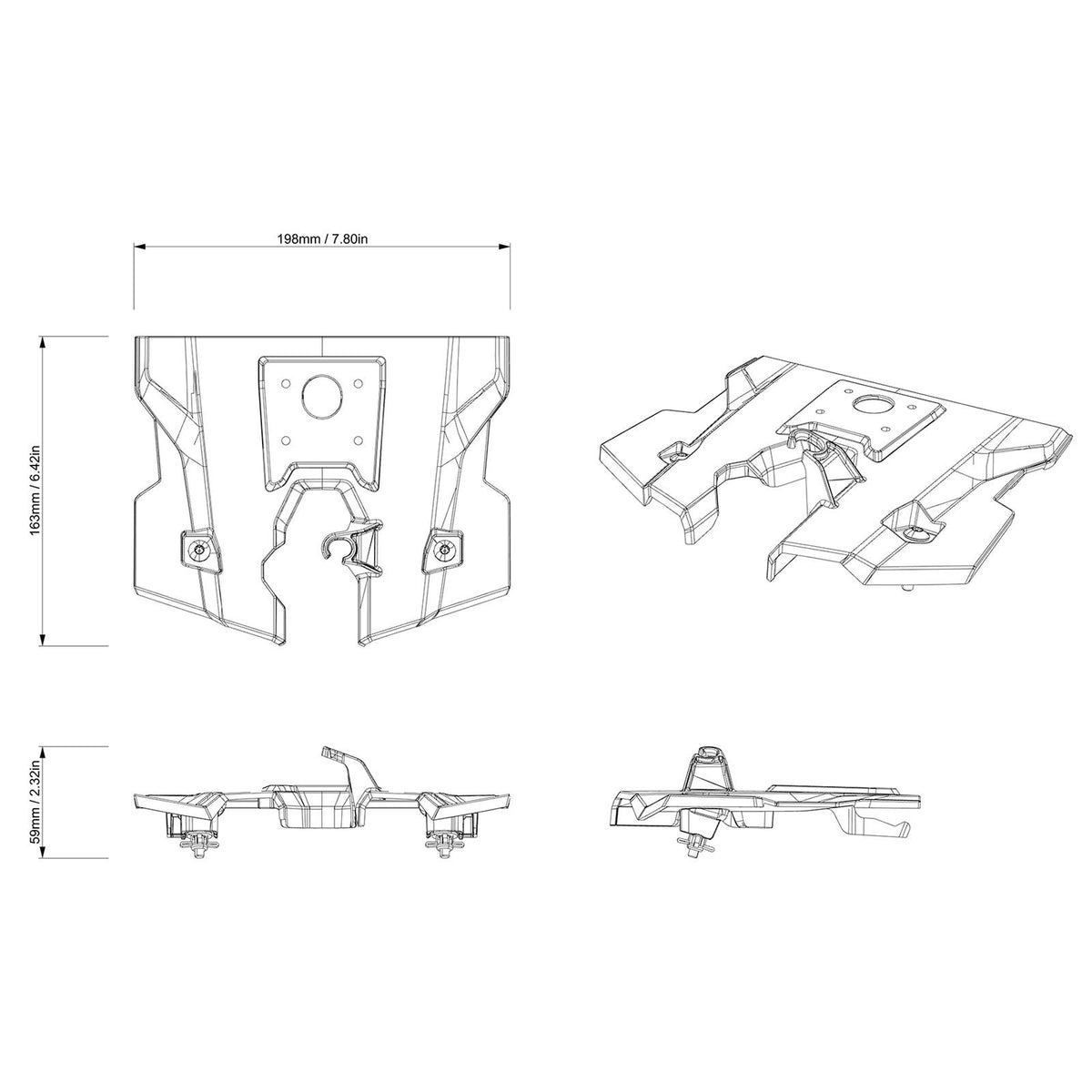 Lynx Deep Snow Cellphone Mount Plate
