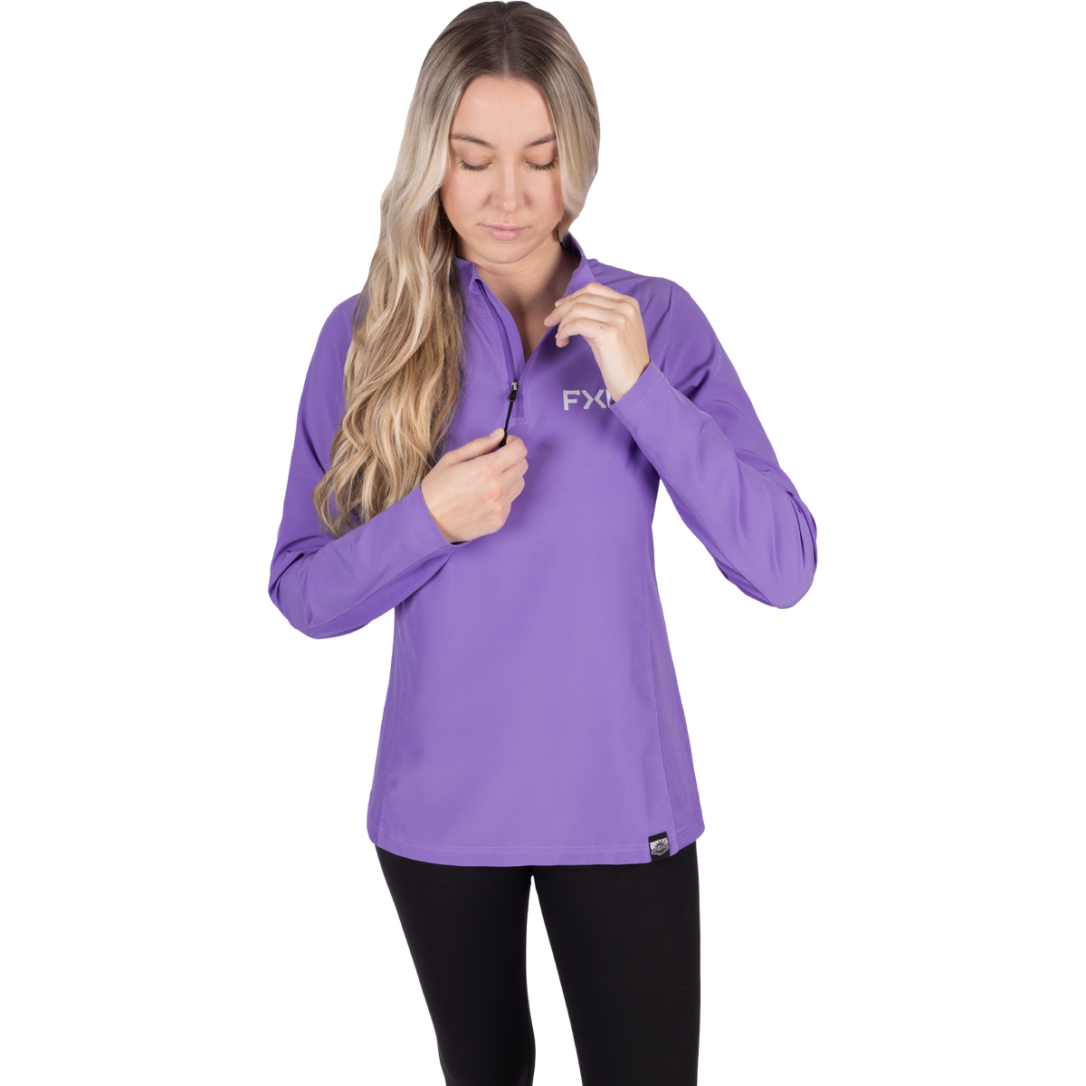 Chemise à manches longues FXR Breeze UPF pour femme avec fermeture éclair 1/4