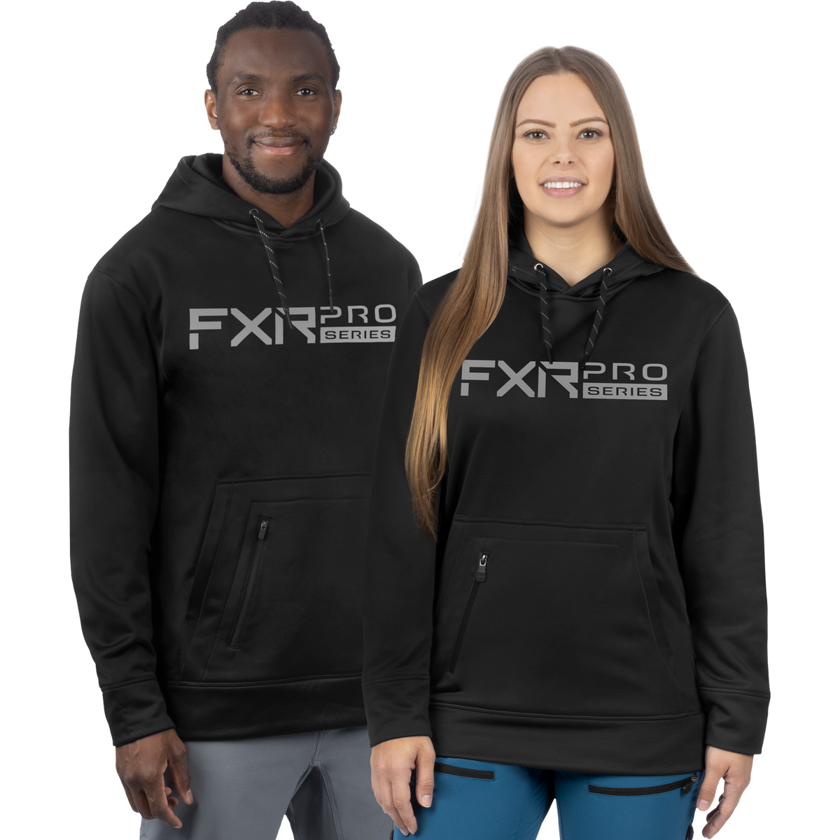 FXR Unisex Pro Tech Pullover Hoodie 2XL Black Grey