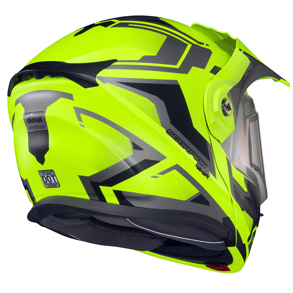 scorpion exo at950 cold weather helmet w/electric shield Scorpion EXO-AT950 Ellwood Electric Lens Snow Helmet