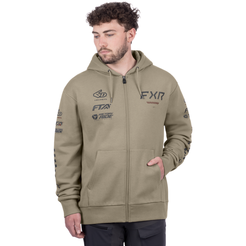 Sweat à capuche zippé FXR Stack en coton