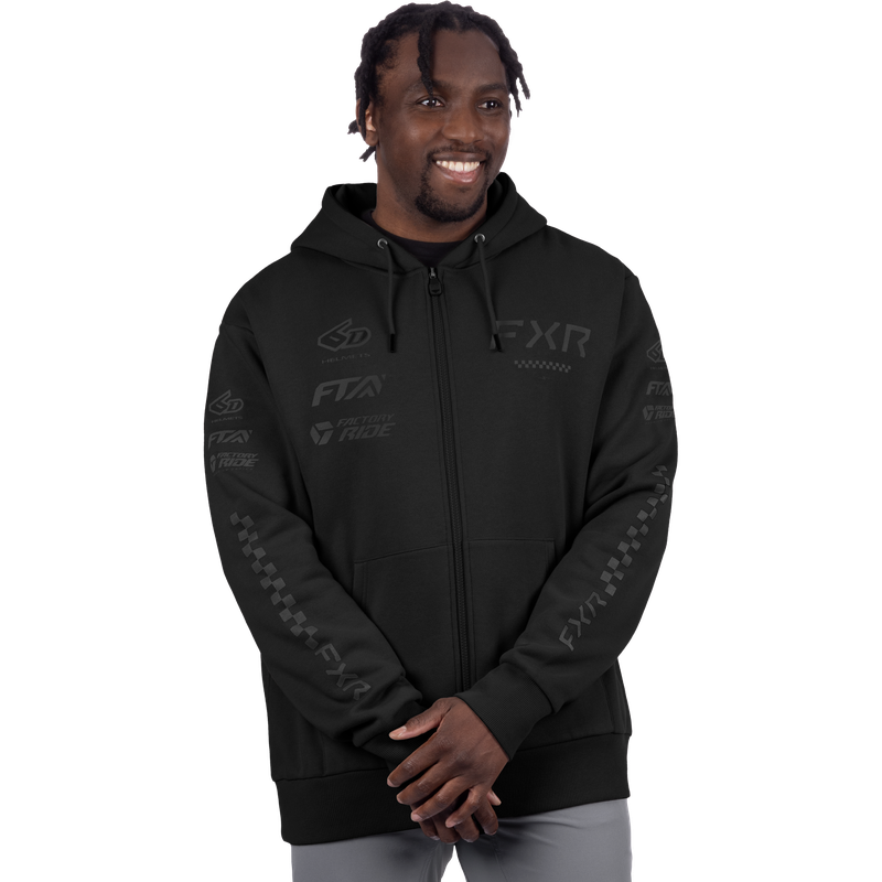Sweat à capuche zippé FXR Stack en coton
