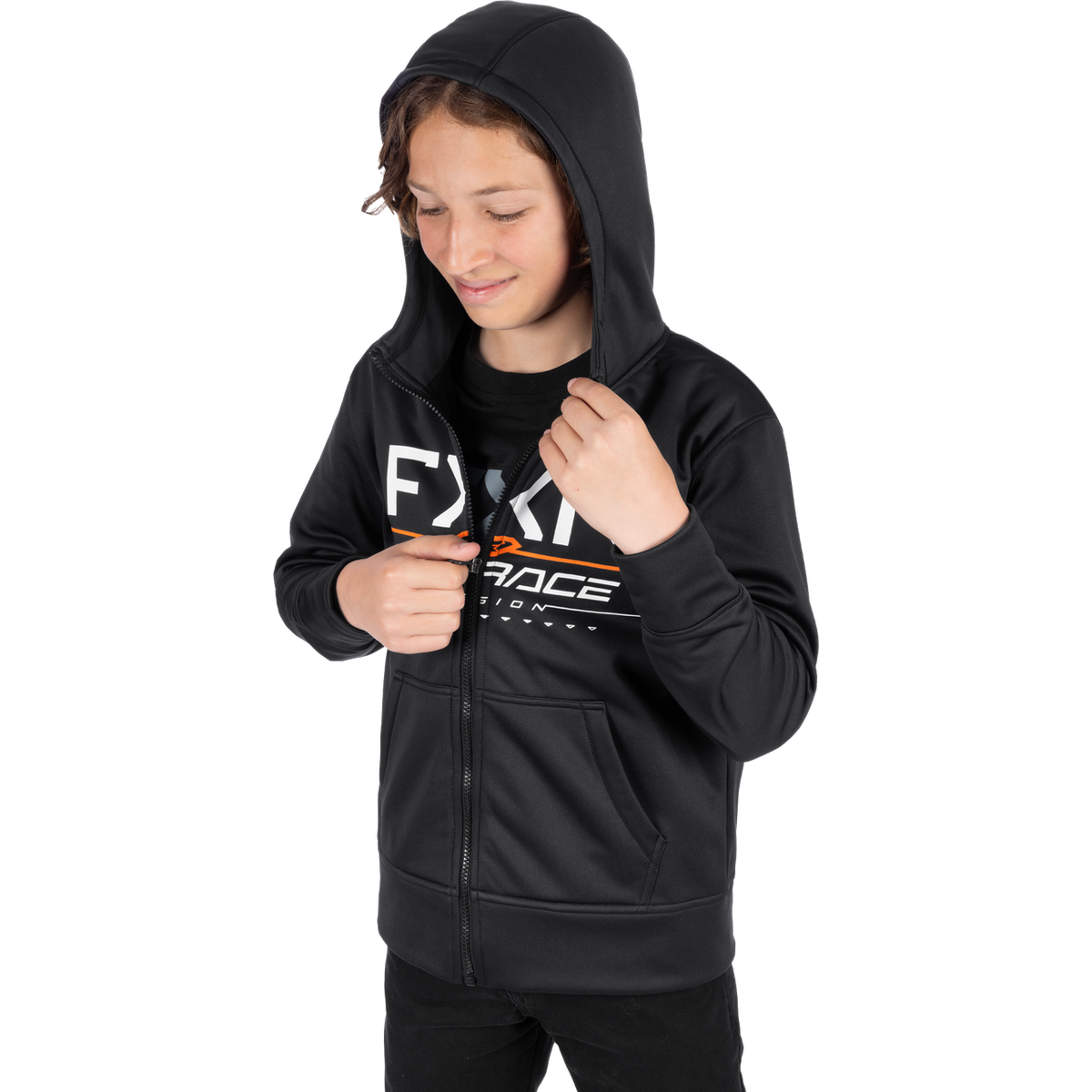 FXR Youth Race Division Tech Zip Up Hoodie