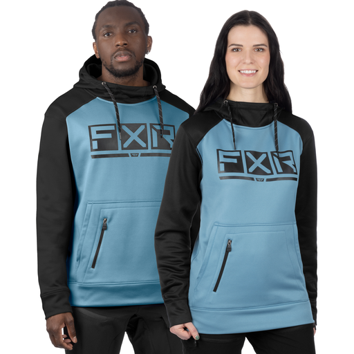 FXR Unisex Podium Tech Pullover Hoodie 2024 Steel Black S