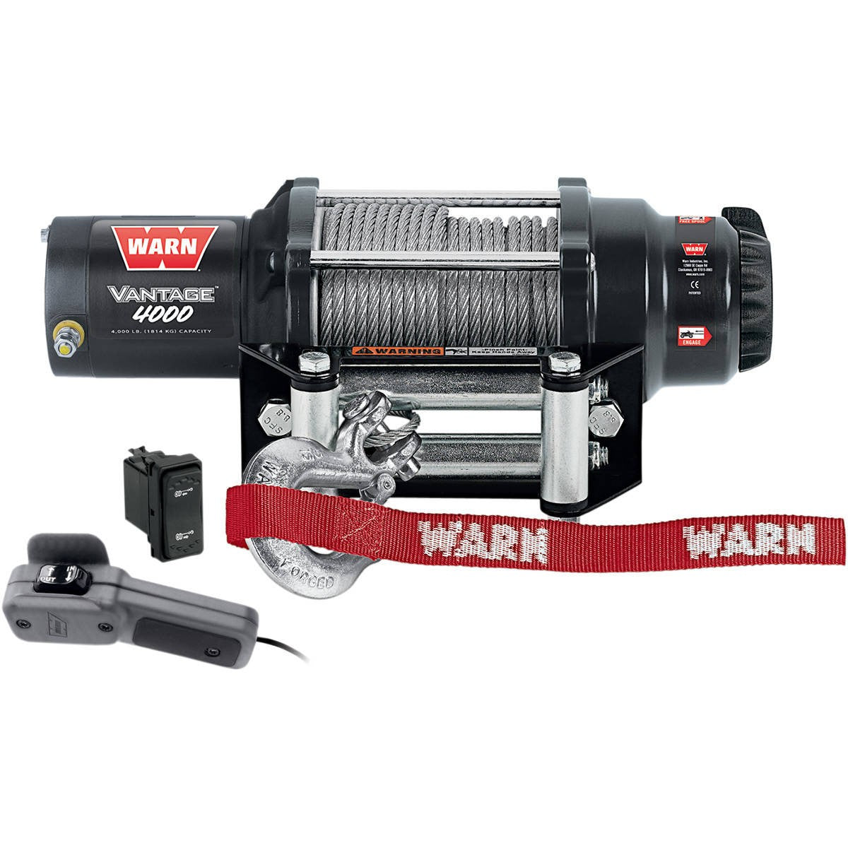 Warn Vantage 4000-lb Winch with Wire Rope - PeakBoys