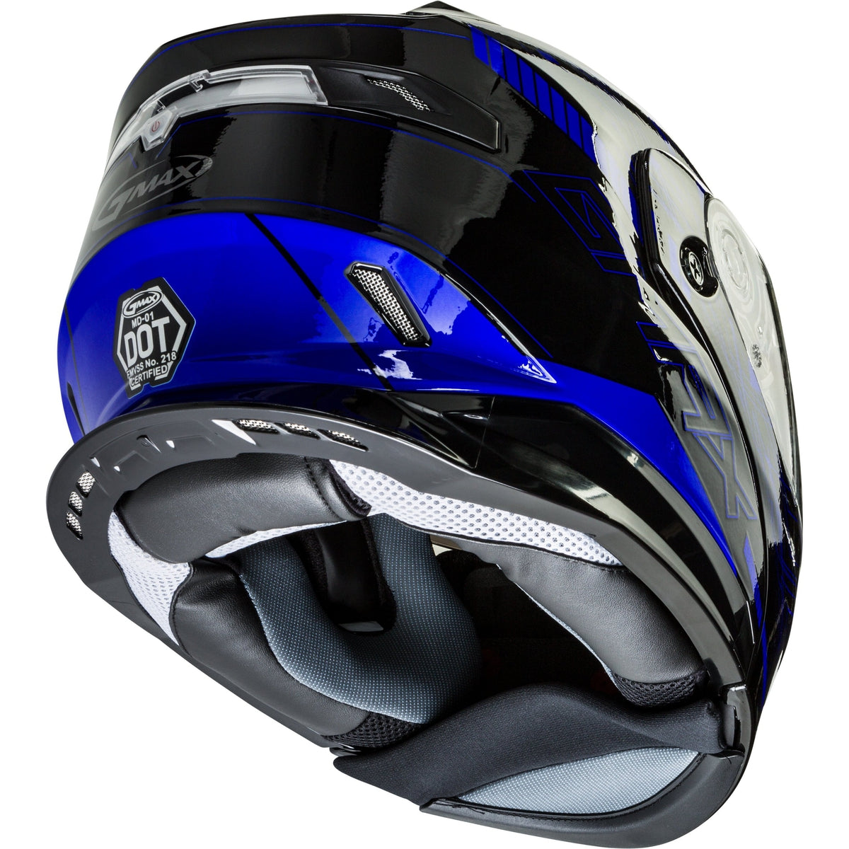 gmax motorcycle helmet blue GMax MD01 Modular Helmet with Electric Shield
