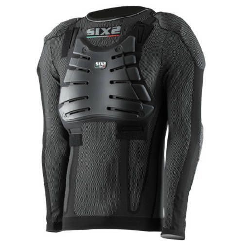 SIX2 Youth Carbon Underwear TS2 Maillot de protection à manches longues et col rond